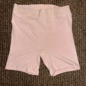 Logo pointelle shorts